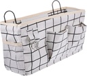 Ciieeo Dormitory Hanging Wall Organizer Basket Multi-pocket Storage for Magazines Laptops and Accessories Space-saving Fabric Design for Bedroom and Bathroom Use