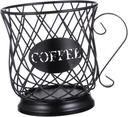 Cup Holder Coffee Storage Organizer Basket Metal European Style Coffee Capsule Holder for Countertop Multi-functional Storage for Snacks Fruits Design