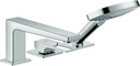 hansgrohe Metropol Modern 1-Handle 13-inch Wide Roman Tub Filler Freestanding Bathtub Faucetand Shower Set in Chrome, 74554001