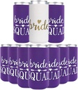 PartyGifts&beyond 10Packs Bachelorette Party Decorations Slim Can Cooler Bridesmaid Gifts Can Sleeves Bride Squad Can Coolers for Party(Purple)