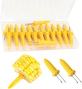 24 Pack Stainless Steel Corn Holders - Corn on the Grill & Cob Skewers for Home & BBQ Cooking