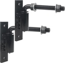 Industrial Heavy Duty Bolt on 3/4" J Bolt Gate Hinge for Large Heavy Driveway Gates Up to 1100 Pounds, No Welding Lubricated Ball Bearing Hinge 2 Packs