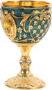 Cabilock Decorative Medieval Chalice Goblet Retro Elegant Metal Wine Goblet for Cocktails Wine Ceremonial Use Unique Decorative Item for Home Events One Sip Design
