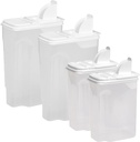 Buddeez Bag In All Purpose Food 4 Piece Dispenser Set - Includes 2 x 8 Quart and 2 x 3.5 Quart Containers - Pet and Pantry Storage