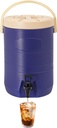 Stainless Steel Insulated Container with Faucet, 4.5GAL Insulated Food Cooler Carrier, Insulated Beverage Dispenser, 10x15in Insulation Drinking Warmer Dispenser (Blue)