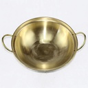 Copper Hot Pot Home/Restaurant Alcohol Furnace Small Hot Pot Slow Cooker Portable Outdoor Dry Boilers,20CM