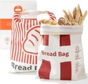 Beeswax Bread Bag - Used For Homemade Sourdough Bread. Reusable And Easy To Clean, 2 Packs Of 17x13 Inches, Cotton Storage Bread Bag, Can Be Frozen And Kept Fresh For Several Days
