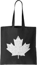 Canadian Maple Leaf - Canada Pride Reusable Grocery Tote Bag (Black)