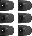 Probrico 2 Pack Black Dummy Door Knobs, Half Dummy Door Handles, One Side Dummy Doorknobs on Square Rose, Keyless Door Knobs no Lock