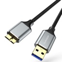 USB 3.0 Micro B Cable 1.5 FT, External Hard Drive Cable 5 Gbps High-Speed USB A to Micro B Hard Drive Cord Compatible for Seagate Xbox One Toshiba WD My Passport Elements SSD, Camera, Laptop