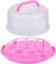 1Pc Portable Cake Box with Handle Transparent Cupcake Container for Easy Carrying for Desserts Cookies and Fresh Keeping for Parties and Events
