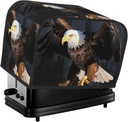 2 Slice Toaster Cover with Pocket Universal Size Toasters Dusts Covers 3D Bald Eagle Bread Machine Cover & Protection Bread Machine Protector Small Kitchen Appliance Covers