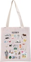 G2TUP Alaska Lover Tote Bag - White, 14.56" x 12.59" - Canvas - Adult Women's Gift