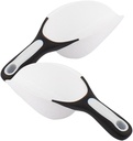 2Pcs Reusable Plastic Food Scoops Ergonomic Kitchen Shovels for Ice Flour Coffee Beans Material Easy to Clean for Home Bars and Restaurants