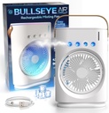 BULLSEYE AIR Portable Air Conditioner, Portable Personal Rechargeable Misting Fan Evaporative Air Cooler, Ac Cooling Fans that Blows Cold Air with Ice Perfect for Car, Bedroom, Camping, Travel