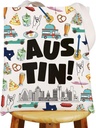 JNIAP Austin Texas Tote Bag Austin Trip Gifts Austin Souvenirs Gifts Austin Texas Shoulder Bag Austin Grocery Bag