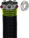 Garage Door Torsion Spring (207 x 1.75 x 23) | 1" ID Steel Bearing | Left Hand Wound Replacement (Right Side) (Cone Color: Black)