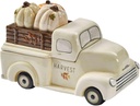 Park Designs Punkin Patch Cookie Jar | 11.5 x 8 x 6.25 Inch Ceramic Pumpkin Cookie Canister with Lid | Fall Farmhouse Kitchen Decor | Vintage Truck Design | Large Decorative Storage Container for