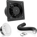 HG Power 6 Inch Exhaust Fan Kit-With 6 Inch 16 Feet Air Ducting and 6 Inch Air Vent Covers