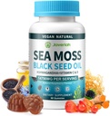 Vegan Ashwagandha Sea Moss Gummies - Black Seed Oil, Vitamin C&D for Immune Support, Digestive, Antioxidant 13 in 1 Bundle, Sea Moss Chlorophyll Advanced Strength Formula 60 Gummies