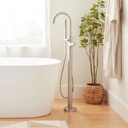 Signature Hardware 483806 Lexia Floor Mounted Tub Filler Faucet - Includes Hand Shower and Valve - Brushed Nickel