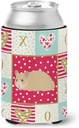 Caroline's Treasures CK5443CC Syrian Golden Hamster Love Can or Bottle Hugger, Red Cooler Washable Drink Sleeve Collapsible Beverage Insulated Holder, Can Hugger, Multicolor