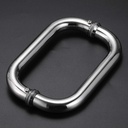 6" Glass Door Handle Shower Door Handle Made of Back to Back Stainless Steel
