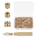 150PCS M3 Threaded Inserts, M3 Heat Set Inserts, Brass Threaded Insert, Brass Insert Nut with Soldering Iron Tip, Metric Knurled Nuts for Plastic and 3D Printing Components