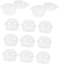 100Pcs Clear Plastic Cupcake Holders Individual Cupcake Containers with Lids Versatile for Muffins Snacks Salads Elegant Design for Parties and Events