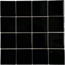 Tenedos 5 sq.ft. Black 3x3 Inches Porcelain Tile – Polished Square Mosaic for Swimming Pools, Spas, Showers, Kitchen Backsplash, Countertops, Bathroom Walls & Floors