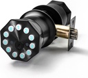 Black Door Knobs with Digital Keypad Lock, Electronic Door Lock with Handle for Home, Bedroom, Apartment, Garage, Office