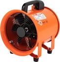 Portable Ventilator Fan 10 Inch Heavy Duty Cylinder Axial Exhaust Fan High Velocity Utility Blower with 5M Duct Hose Industrial Low Noise Ventilation Fan