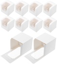 Cabilock 20Pcs Individual Cupcake Boxes with Window Portable Paper Holders for for Weddings Birthdays Versatile Packaging for Pastries for Treats