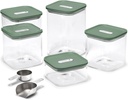 Caraway 14-Piece Glass Airtight Food Storage Containers with Lids – Non-Toxic, BPA-Free Kitchen Storage Containers – Stackable, Space-Saving Airtight Containers for Dry Goods and More - Sage