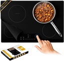 Large Induction Cooktop Protector Mat,Translucent (Magnetic) Stove Top Cover for Electric Stove, Silicone Stove Mat for Glass Top Stove,Glass Top Stove Cover (Semi-transparent Black, 20.4" × 30.7")