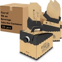 Karat 96 oz Disposable Coffee Dispensers [25 Pack] - Insulated Bulk Coffee Containers with Handle for Hot/Cold Beverages | Leak-Proof for Parties, Catering, Office