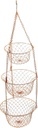 3 Tier Hanging Kitchen Baskets Stainless Steel Wire Storage Basket for Fruits Home Decor