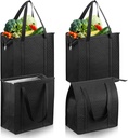 8 Pack Insulated Grocery Bags, Large Insulated Cooler Bag with Zipper Reusable Shopping Totes Foldable Thermal Tote for Hot Cold Food Pizza Delivery Travel Groceries Freezer(13" x 12" x 7")
