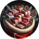 Screen Door Magnet – “Presents” Design – Prevents People & Pets from Running Into Screen Doors, Covers Small Holes & Adds Decorative Touch – Made in USA – 6 x 6 Inches – Pack of 2 (1 Pair)