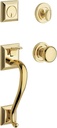 Baldwin 85320.003.ENTR Madison Sectional Trim Handleset with Classic Knob, Lifetime Polished Brass