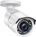 ZOSI 2MP 1080p Security Camera Outdoor Indoor (Hybrid 4-in-1 CVI/TVI/AHD/960H Analog CVBS), Night Vision, Weatherproof Surveillance CCTV Bullet Camera