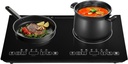 LCD Portable Double Induction Cooktop, 2000w 2 Induction Burner, Double Induction Cooktop Burner With 180 Mins Timer, Portable Induction Cooktop With Touch Sensor Control & Child Safety Lock