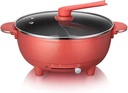 HHWKSJ Electric Hot Pot, 6L Electric Cooker, Multi-Functional Mini Pot for Noodles, Soup, Porridge, Dumplings, Eggs, with Keep Warm Function, Over Heating and Boil Dry Protection