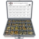 Grade 8 Hex Cap Bolts Screws, Nuts, Washers, Lock Washers Assortment Kit - 574 Pieces!