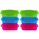 NADOBA 6 Pcs Lock Top Snack Containers with Lids – 4.6 Oz Stackable Mini Snack Box – Microwave and Dishwasher Safe, 2 Side Clips for Sauces, Pastes, Spreads, Snacks | Kitchen, Travel, Office, Crafts