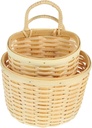 1set Woven Wall Basket for Kitchen Storage Hanging Fruit and Vegetable Organizer Practical Design for Clutter Space and Safe Materials for Storing Garlic Ginger Eggs