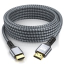4k Hdmi Cable 50ft Ultra High Speed HDMI 2.0 Cable 4K@60HZ 3D ARC Gold Plated Connector Ethernet Audio Video Return HDMI Cord for UHD TV Monitor Laptop Xbox PS4/PS5 Roku TV ect.(Silvery) ﻿