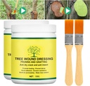 Tree Wound Sealer, Tree Pruning Sealer, Tree Grafting Supplies, Tree Wound Sealer Healing Paste, Bonsai Cut Paste, Pruning Sealer And Tree Wound Dressing for Trees, Shrubs, Roses (2Pcs*100g +2*Brush)