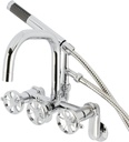 Kingston Brass AE8451RX Belknap Wall Mount Clawfoot Tub Faucet, Polished Chrome