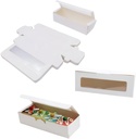 40 Pieces Small Pastry Boxes with Window,Small Bread Box,Packaging for Baked Goods,Muffin,Cookies,Candy,Chocolate,Macaron,Takeout Boxes (White, 7X2)